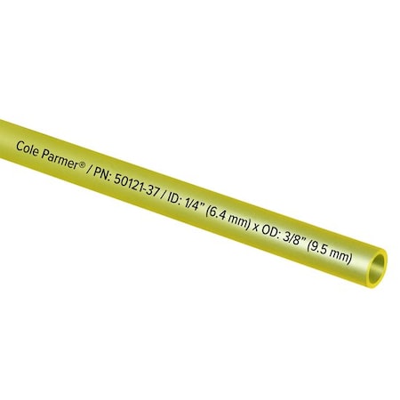 Cole-Parmer PVC Fuel and Lubricant Tubing, Yellow, 1/4in ID x 3/8in OD; 25 Ft 40400625